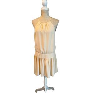 Joie Adriadna Drop Waist Silk Halter dress in Pesca size 6